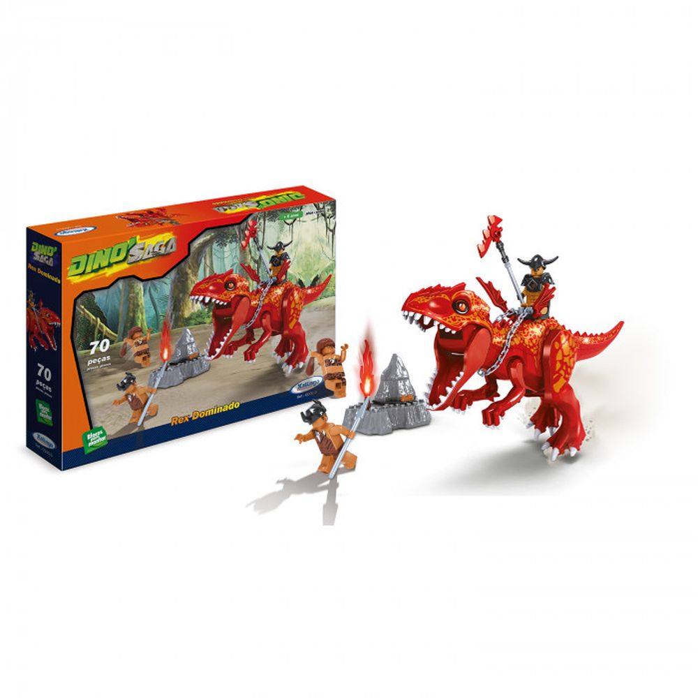 Nivalmix-Bloco-de-Montar-Dino-Saga-Rex-Dominado-70-PCS-Xalingo-2317295 Nivalmix-Bloco-de-Montar-Dino-Saga-Rex-Dominado-70-PCS-Xalingo-2317295