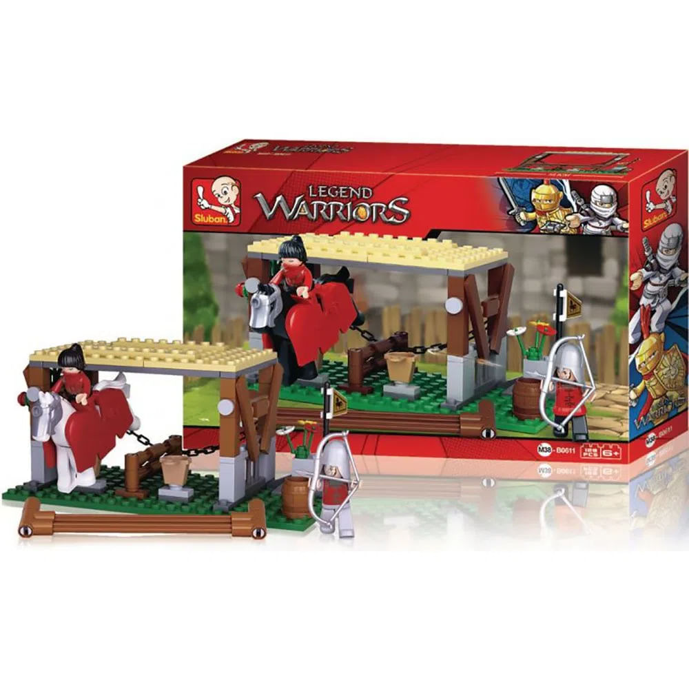 Nivalmix-Blocos-Cavaleiros-Estabulo-129-Pecas-BR1343-Multikids-2320090 Nivalmix-Blocos-Cavaleiros-Estabulo-129-Pecas-BR1343-Multikids-2320090