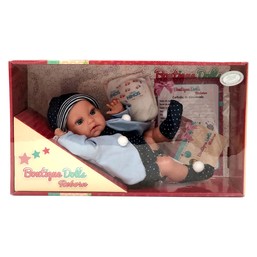 Boneco Bebê Boutique Dolls Reborn Menino - Super Toys - Kidverte