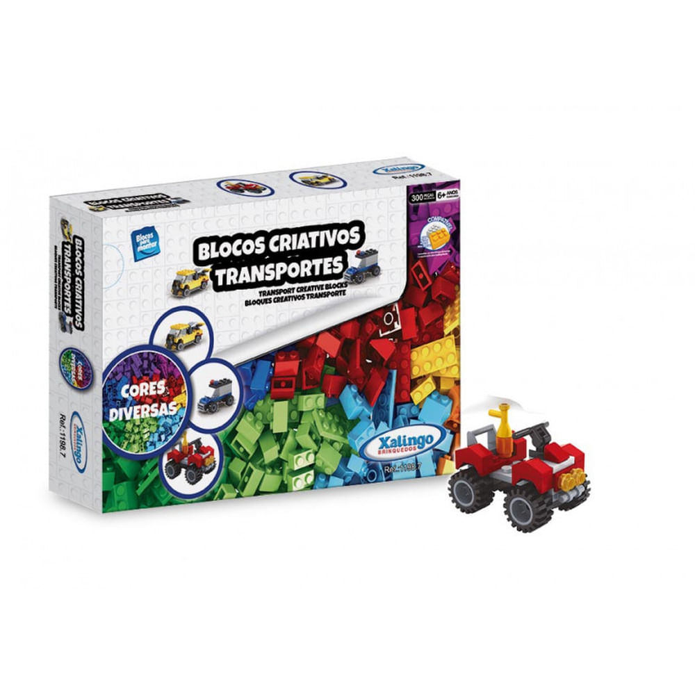 Nivalmix-Blocos-Criativos-Transportes-300-Pecas-11987-Xalingo-2316931 Nivalmix-Blocos-Criativos-Transportes-300-Pecas-11987-Xalingo-2316931