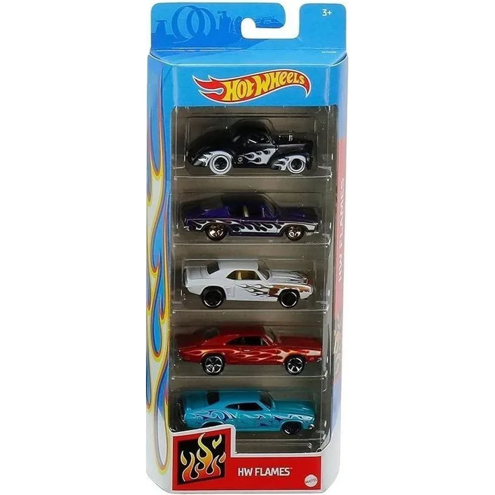 Nivalmix-Carrinhos-Hot-Wheels-Flames-2-c-5-Carros-Mattel-682670-003 Nivalmix-Carrinhos-Hot-Wheels-Flames-2-c-5-Carros-Mattel-682670-003