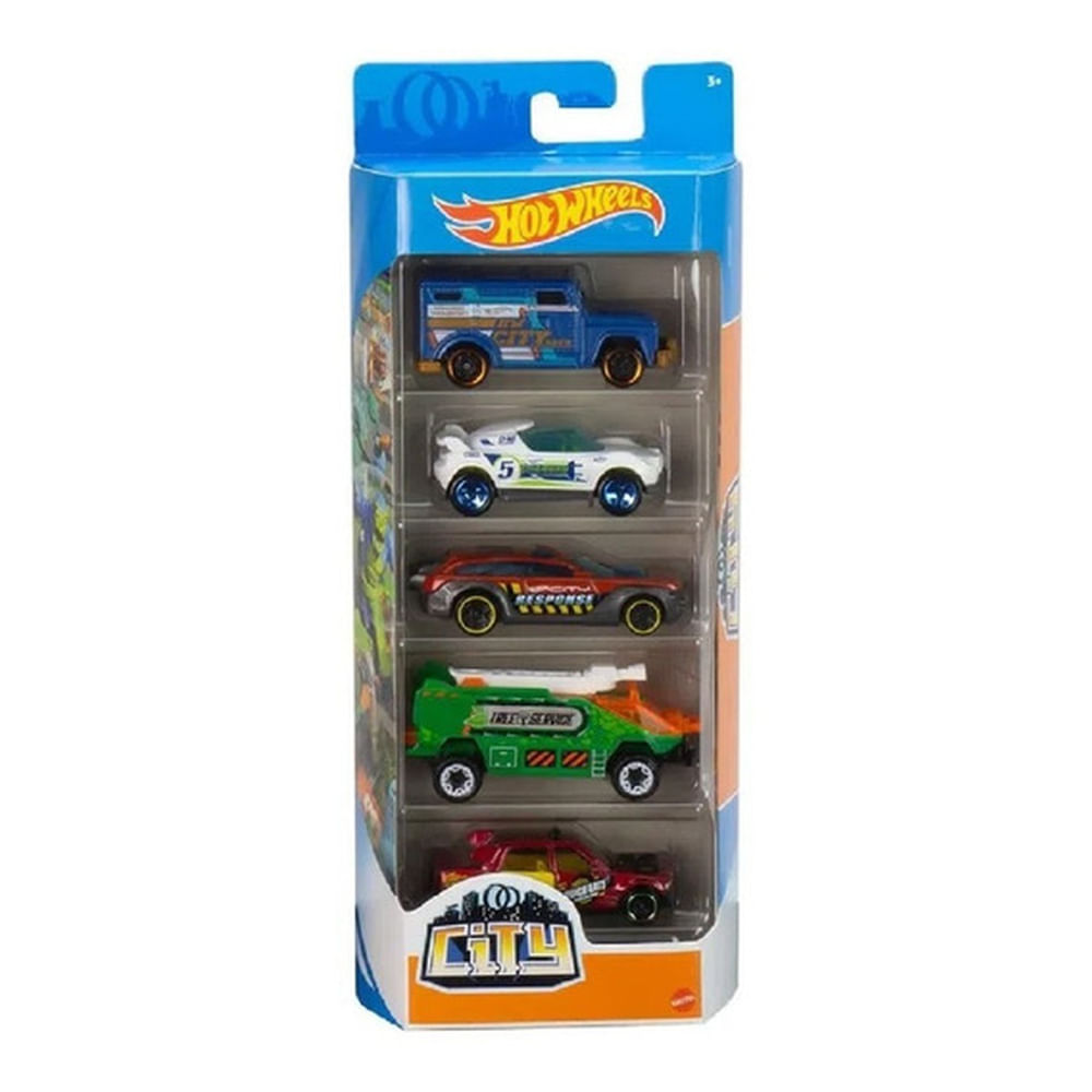 Nivalmix-Carrinhos-Hot-Wheels-City-c-5-Carros-Mattel-682670-006 Nivalmix-Carrinhos-Hot-Wheels-City-c-5-Carros-Mattel-682670-006