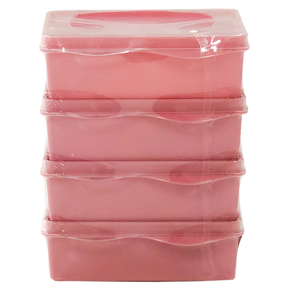 Nivalmix-Pote-Mini-Line-Retangular-4-Pecas-667-2-Rosa-Top-Line-2305699-005 Nivalmix-Pote-Mini-Line-Retangular-4-Pecas-667-2-Rosa-Top-Line-2305699-005