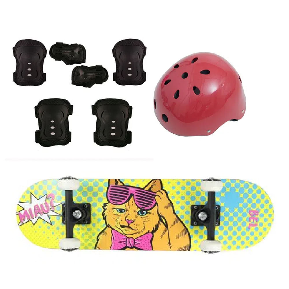 Nivalmix-Skateboard-Radical-Kit-Protecao-Gato-Bel-Fix-2318374-001 Nivalmix-Skateboard-Radical-Kit-Protecao-Gato-Bel-Fix-2318374-001