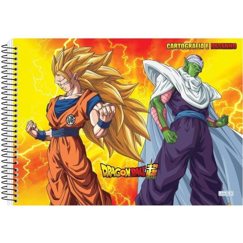 Caderno Cartografia Dragon Ball 60 Folhas São Domingos - nivalmix