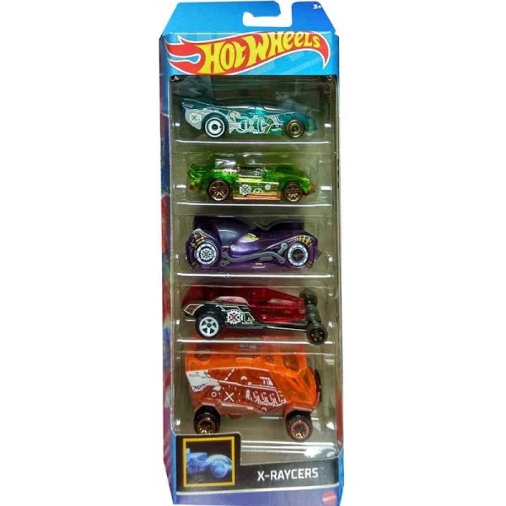 Carrinhos Hot Wheels c/ 5 Carros - Mattel - nivalmix