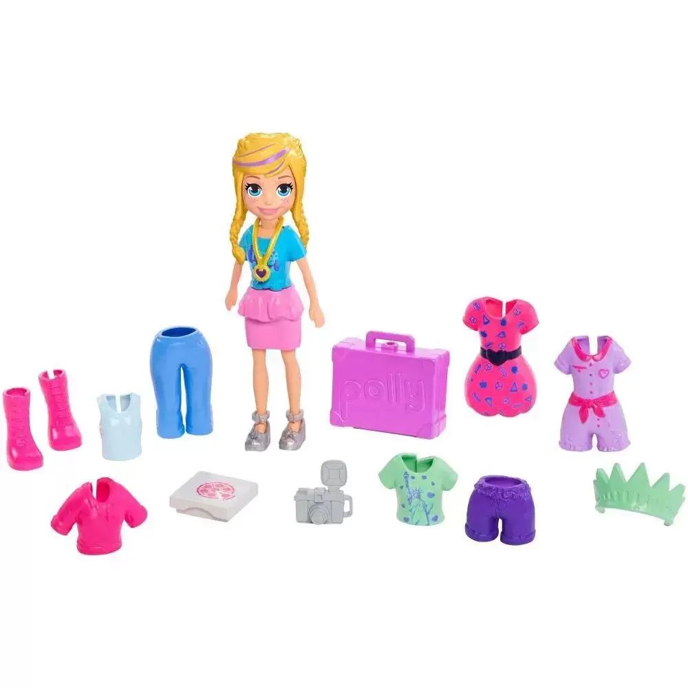 Boneca Polly Pocket Conjunto de Viagem - Mattel - nivalmix