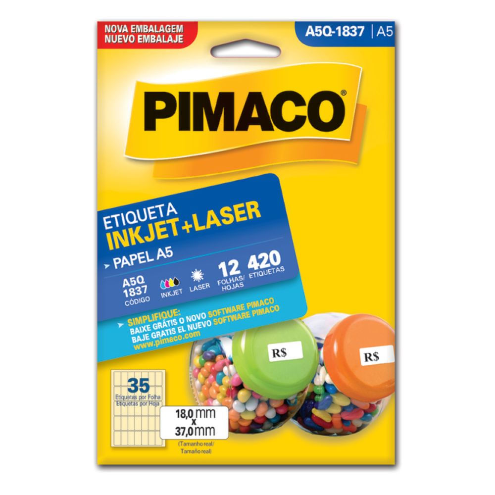 Nivalmix-Etiqueta-A5-Inkjet-Laser-A5Q1837-180x370mm-12Fls-Pimaco-533208 Nivalmix-Etiqueta-A5-Inkjet-Laser-A5Q1837-180x370mm-12Fls-Pimaco-533208