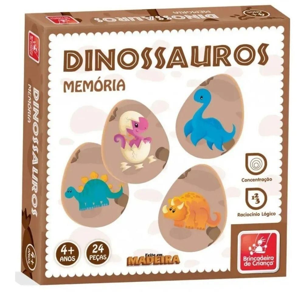 Jogo Da Memória 40 Peças Dinossauros Pais e Filhos