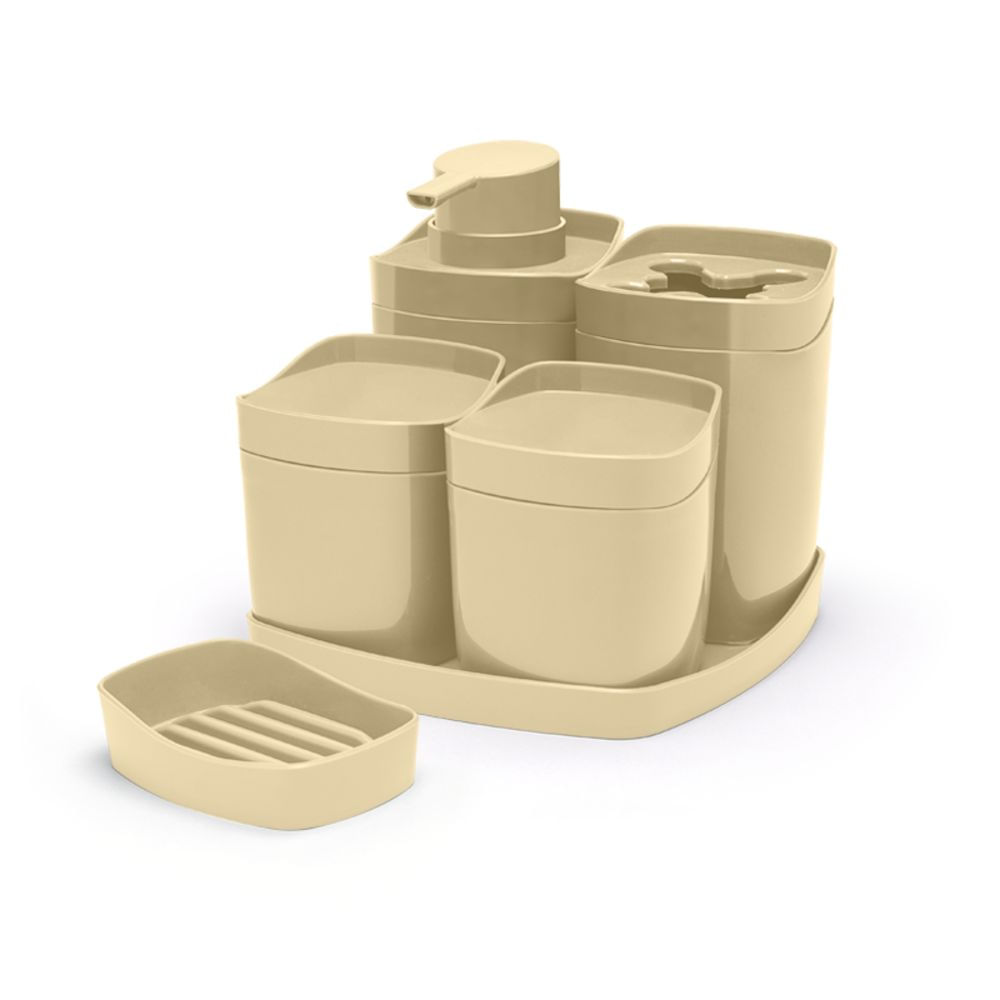 Nivalmix-Kit-para-Banheiro-Self-Care-5-Pcs-Areia-Saara-Top-Line-2279907-003 Nivalmix-Kit-para-Banheiro-Self-Care-5-Pcs-Areia-Saara-Top-Line-2279907-003