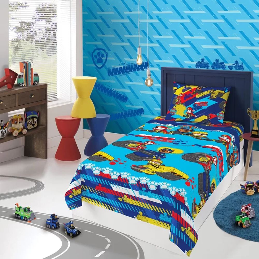 Nivalmix-Jogo-de-Cama-Solteiro-Patrulha-Canina-2351329 Nivalmix-Jogo-de-Cama-Solteiro-Patrulha-Canina-2351329