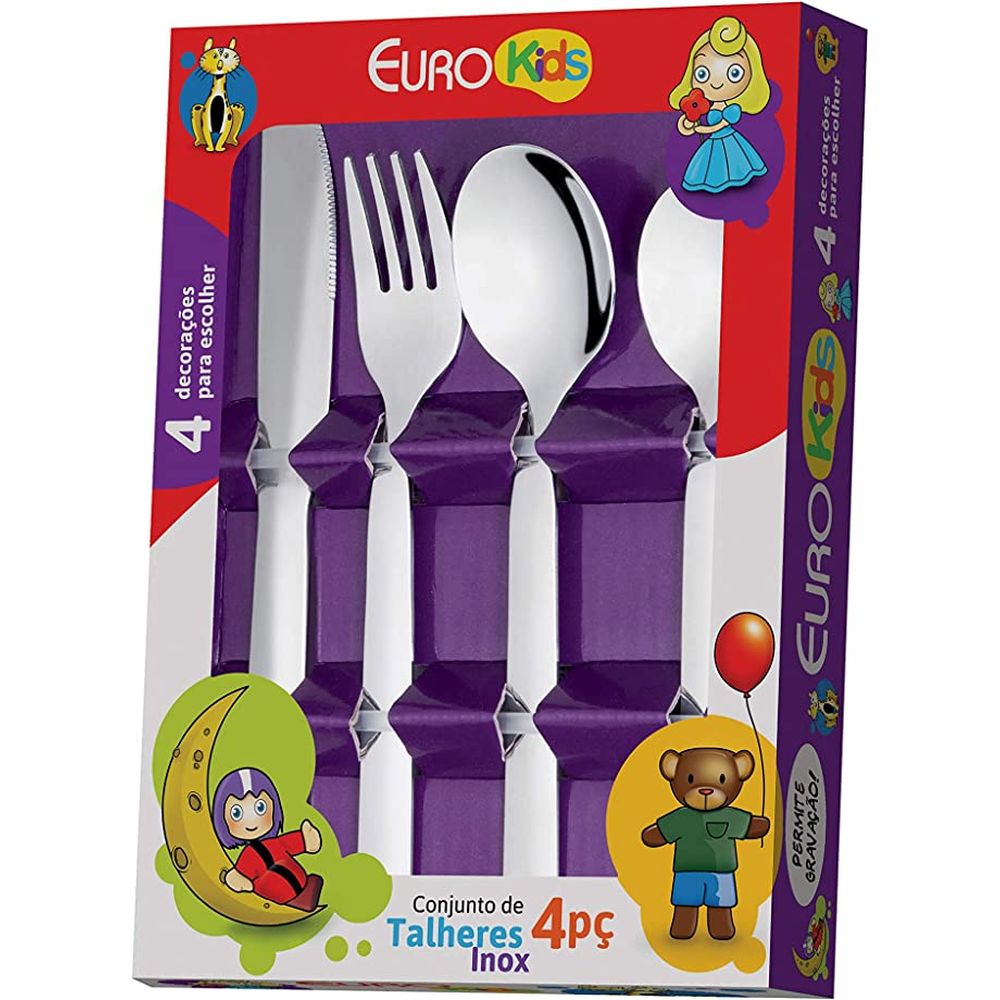 Nivalmix-Conjunto-De-Talheres-Infantil-Encanto-Inox-4PCS-EuroHome-1981167 Nivalmix-Conjunto-De-Talheres-Infantil-Encanto-Inox-4PCS-EuroHome-1981167