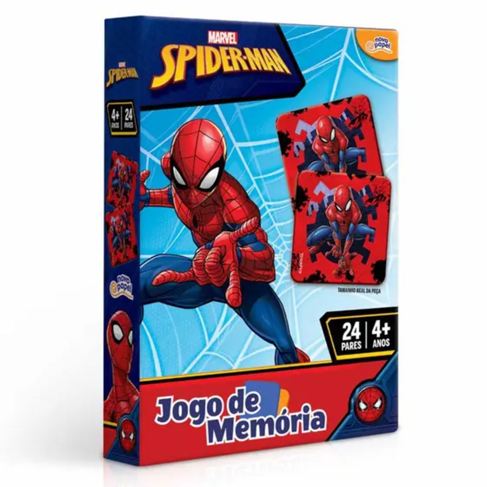 Jogo da Memória Spider-Man Marvel 24 Pares 8016 - Toyster - nivalmix