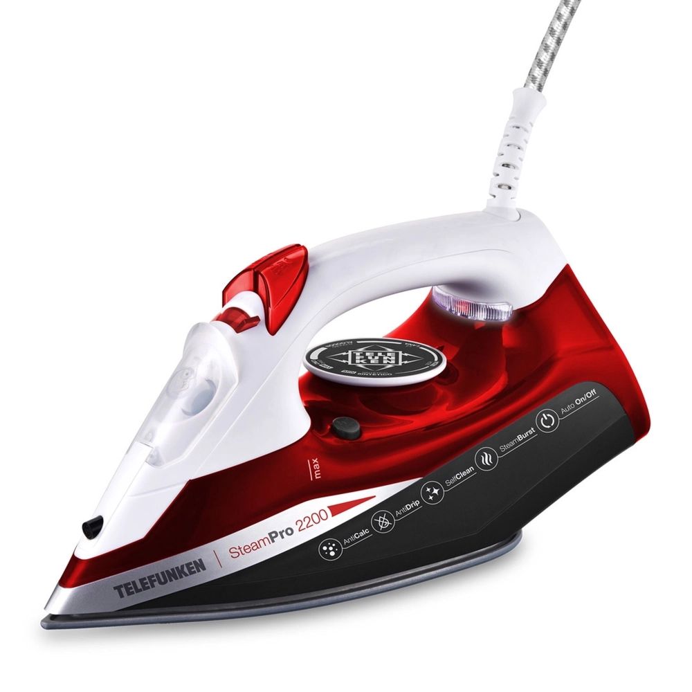 Nivalmix-Ferro-a-Vapor-SteamPro-2200-127V-2350W-Vermelho-Telefunken-2363211 Nivalmix-Ferro-a-Vapor-SteamPro-2200-127V-2350W-Vermelho-Telefunken-2363211