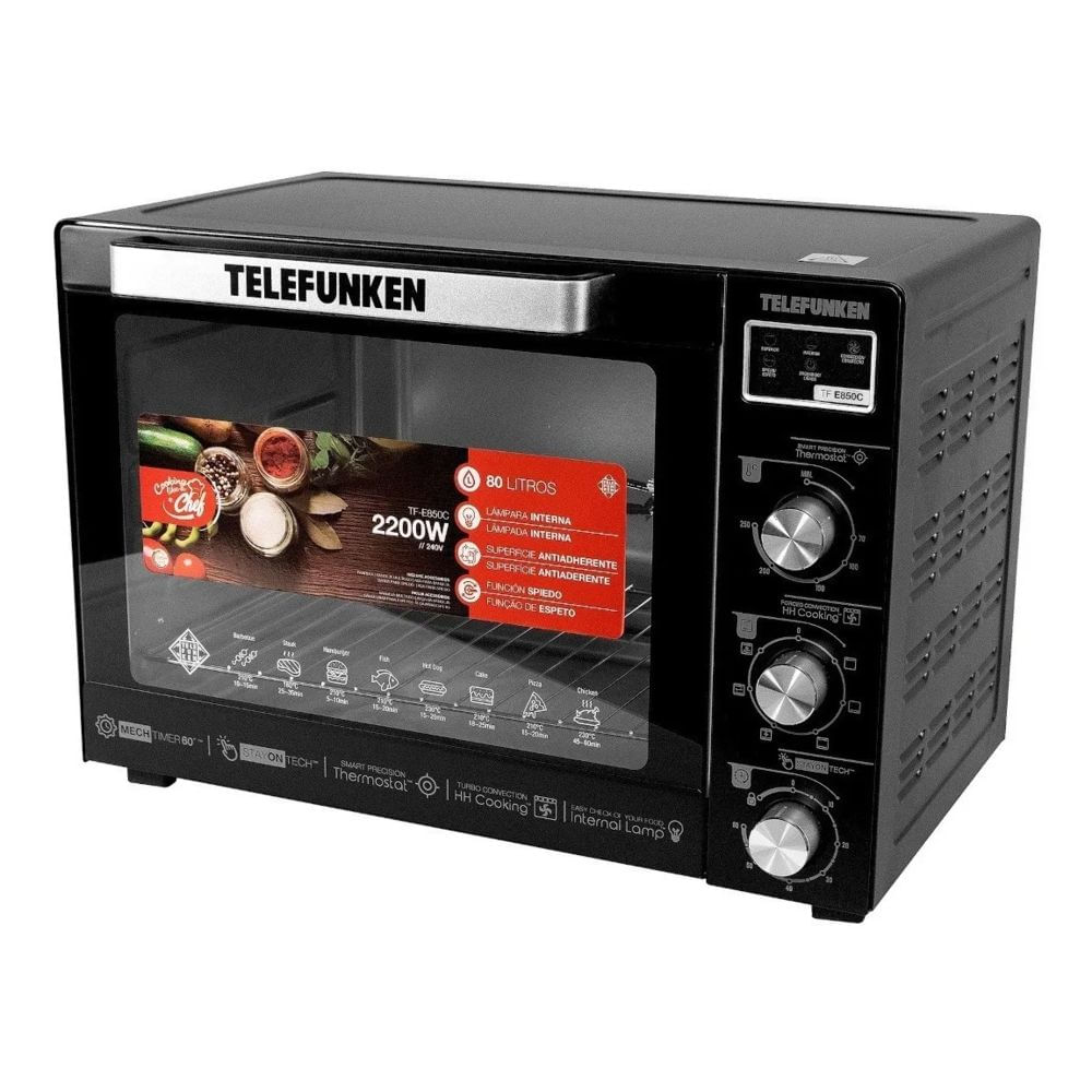 Nivalmix-Forno-Eletrico-80L-2200W-127V-TF-E850C-Telefunken-2363016 Nivalmix-Forno-Eletrico-80L-2200W-127V-TF-E850C-Telefunken-2363016