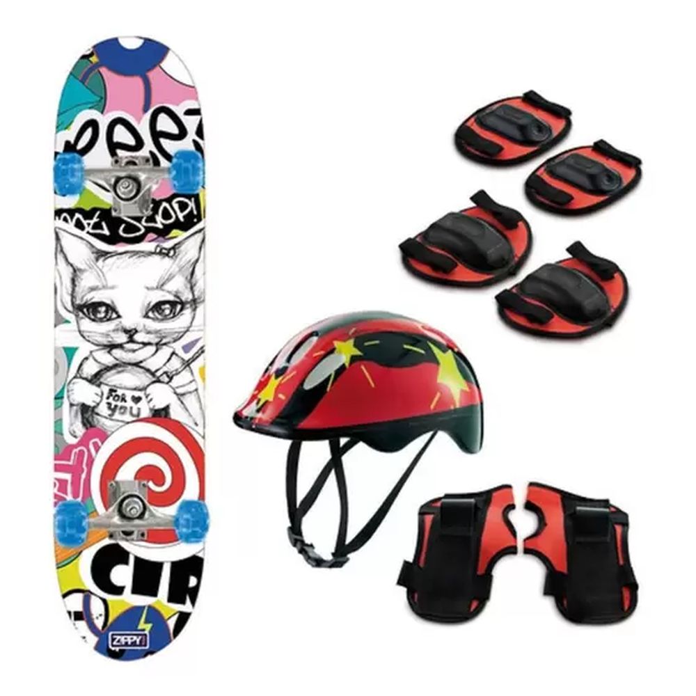 nivalmix-Skate-Semi-Profissional-com-Kit-de-Protecao-Modelo-3-Zippy-2242259-003 nivalmix-Skate-Semi-Profissional-com-Kit-de-Protecao-Modelo-3-Zippy-2242259-003