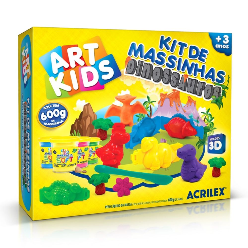 Nivalmix-Kit-de-Massinhas-Dinossauros-Acrilex-600g-Art-Kids-2365603 Nivalmix-Kit-de-Massinhas-Dinossauros-Acrilex-600g-Art-Kids-2365603