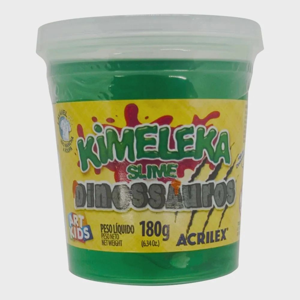 Nivalmix-Kimeleka-Slime-Dinossauros-Verde-Art-Kids-180g-Acrilex-2365564-001 Nivalmix-Kimeleka-Slime-Dinossauros-Verde-Art-Kids-180g-Acrilex-2365564-001
