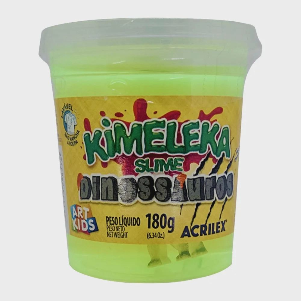 Nivalmix-Kimeleka-Slime-Dinossauros-Verde-Neon-Art-Kids-180g-Acrilex-2365564-002 Nivalmix-Kimeleka-Slime-Dinossauros-Verde-Neon-Art-Kids-180g-Acrilex-2365564-002