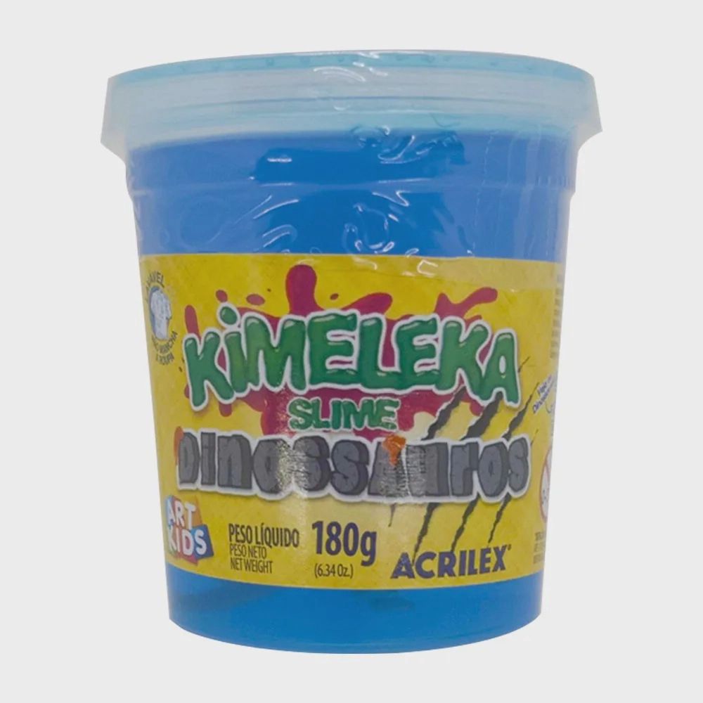 Nivalmix-Kimeleka-Slime-Dinossauros-Azul-Art-Kids-180g-Acrilex-2365564-006 Nivalmix-Kimeleka-Slime-Dinossauros-Azul-Art-Kids-180g-Acrilex-2365564-006