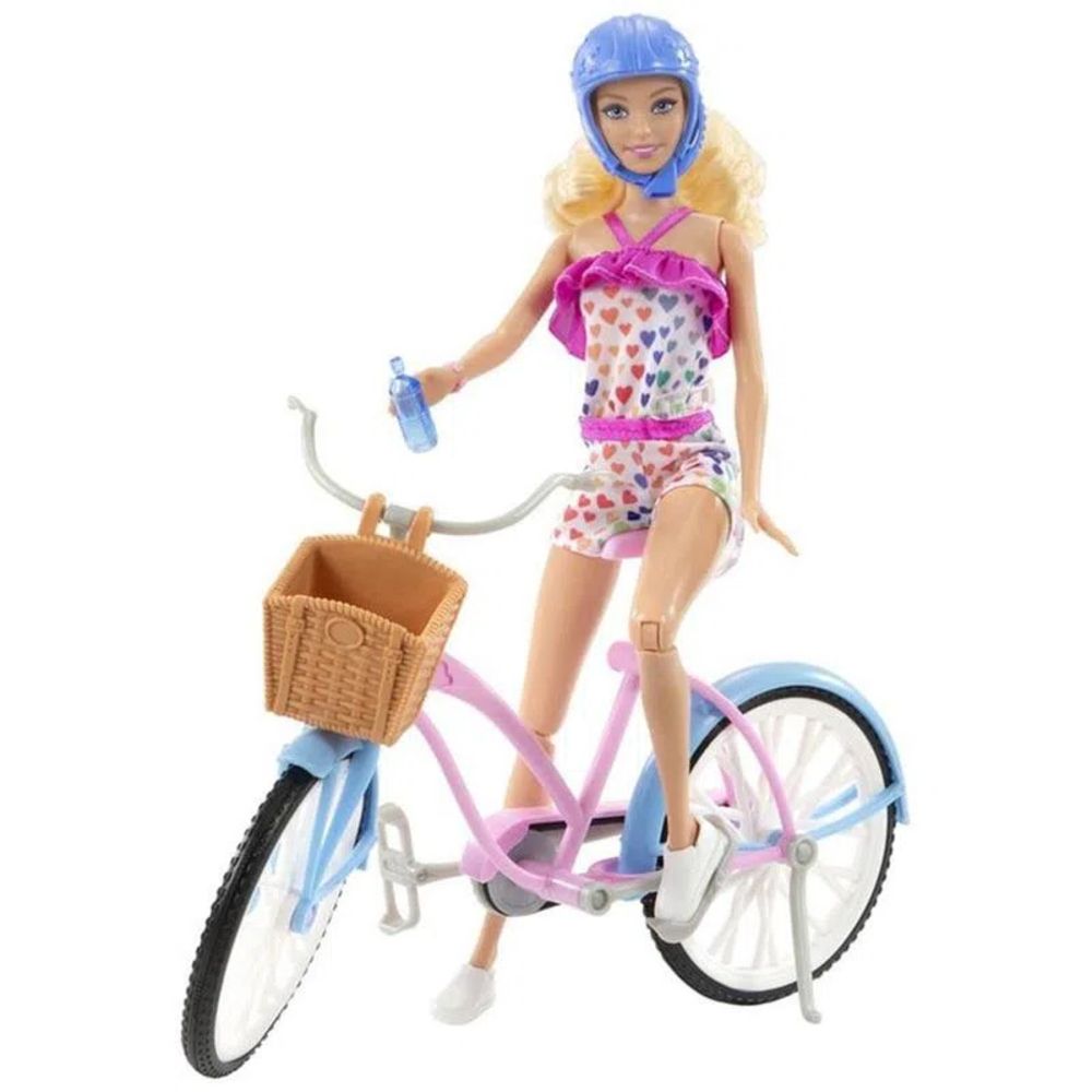 Boneca Barbie com Bicicleta - Mattel - nivalmix