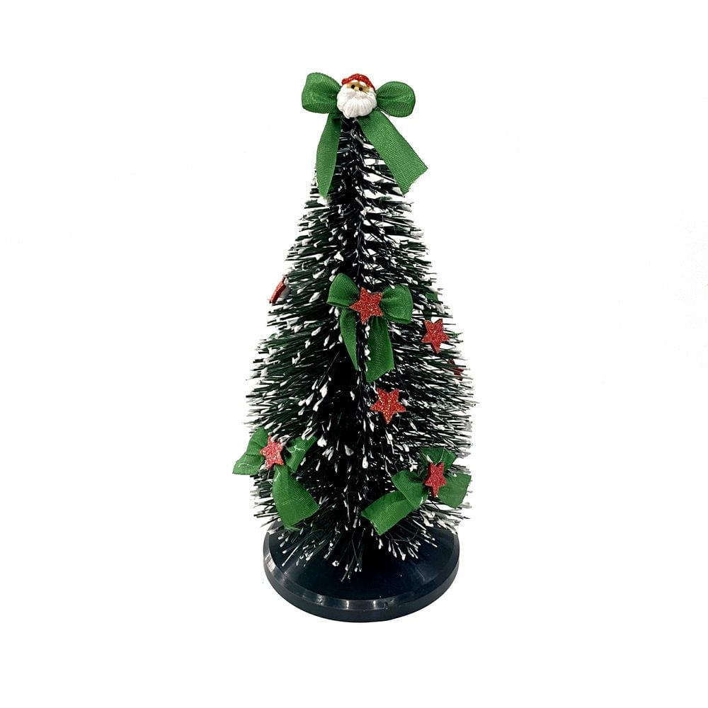 Árvore Mini Decorada laços Verde - Só Natal - nivalmix