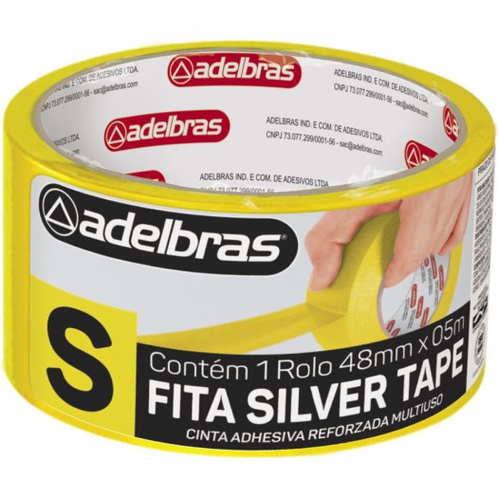 Nivalmix-Fita-Adesiva-48x05-Silver-Tape-Amarela-Adelbras-559364 Nivalmix-Fita-Adesiva-48x05-Silver-Tape-Amarela-Adelbras-559364