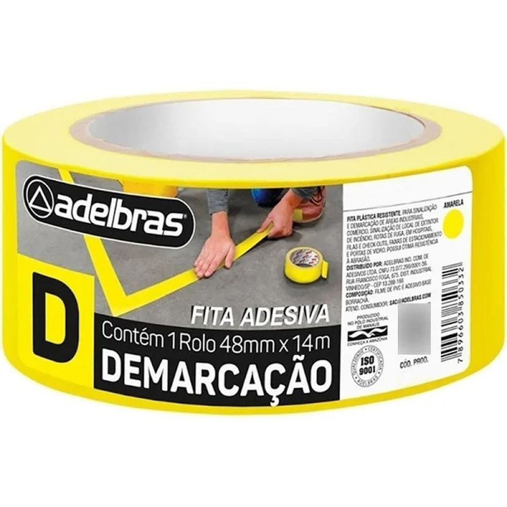 Nivalmix-Fita-Adesiva-48mm-x-14m-PVC-Demarcacao-Amarela-Adelbras-559338 Nivalmix-Fita-Adesiva-48mm-x-14m-PVC-Demarcacao-Amarela-Adelbras-559338