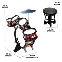 Nivalmix-Bateria-infantil-c-Banco-Baqueta-Pedal-e-Tambores-Mega-Star-2373663--5- Nivalmix-Bateria-infantil-c-Banco-Baqueta-Pedal-e-Tambores-Mega-Star-2373663--5-