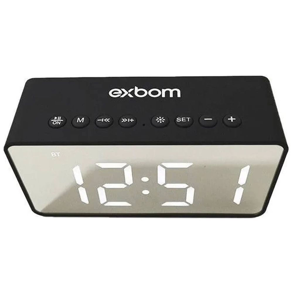 Nivalmix-Caixa-de-Som-Bluetooth-Fm-Relogio-Digital-Preto-Exbom-2276709-002--2- Nivalmix-Caixa-de-Som-Bluetooth-Fm-Relogio-Digital-Preto-Exbom-2276709-002--2-