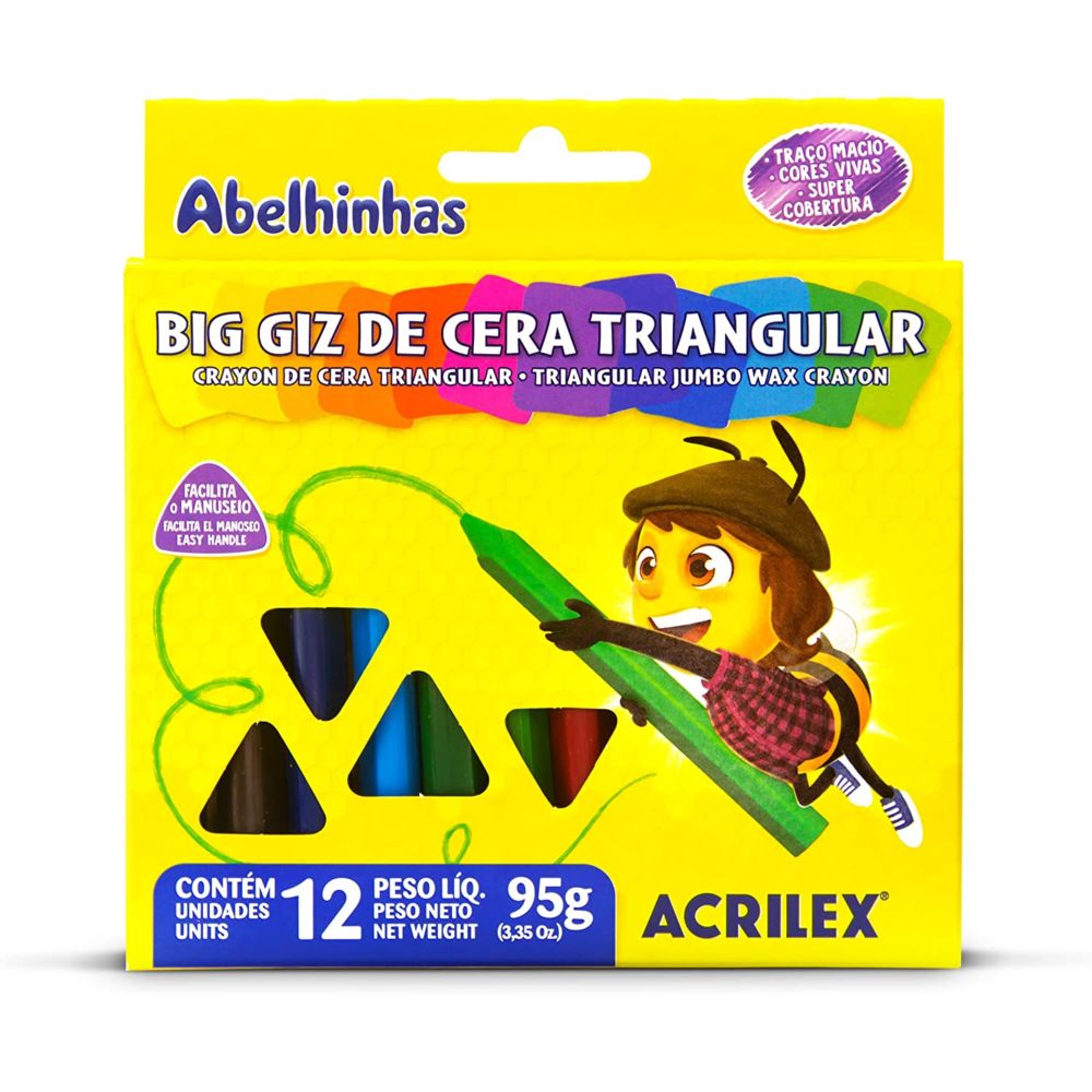 Nivalmix-Big-Giz-de-Cera-Triangular-12-Cores-Acrilex-599222 Nivalmix-Big-Giz-de-Cera-Triangular-12-Cores-Acrilex-599222