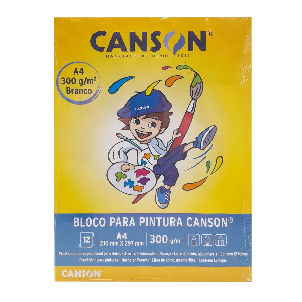 Nivalmix-Bloco-para-Pintura-300g-m2-A4-12-Folhas-Canson-1405436 Nivalmix-Bloco-para-Pintura-300g-m2-A4-12-Folhas-Canson-1405436