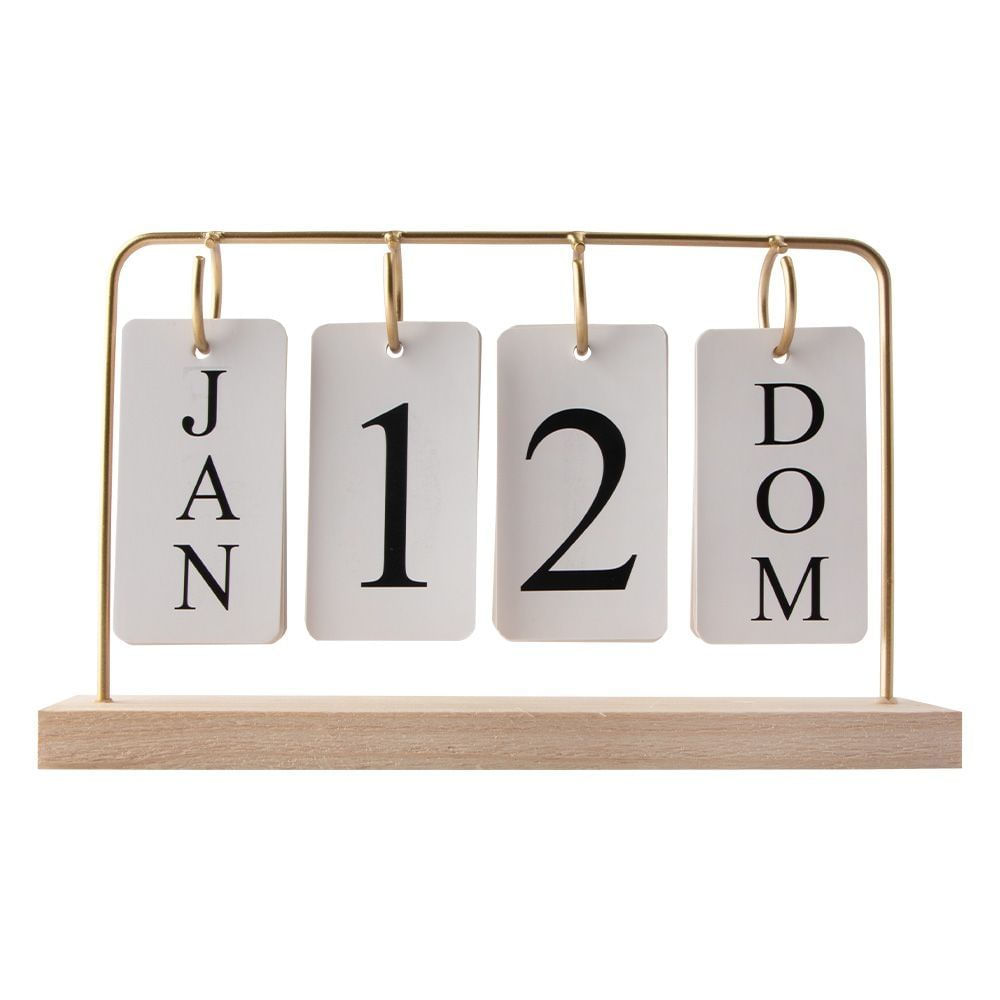 Nivalmix-Calendario-Permanente-26x15x4cm-Dourado-Moment-2380423-001 Nivalmix-Calendario-Permanente-26x15x4cm-Dourado-Moment-2380423-001