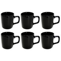 Nivalmix-Jogo-de-Xicaras-Ceramica-06-Pecas-90ml-Preta-Wellmix-2384050 Nivalmix-Jogo-de-Xicaras-Ceramica-06-Pecas-90ml-Preta-Wellmix-2384050