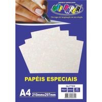 Nivalmix-Papel-Gliter-210x297mm-A4-5-Folhas-180g-Branco-Off-Paper-2381411 Nivalmix-Papel-Gliter-210x297mm-A4-5-Folhas-180g-Branco-Off-Paper-2381411