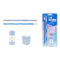Kit-Escolar-de-Papelaria-Colors-com-4-Pecas-Azul-Cis-2327552-2 Kit-Escolar-de-Papelaria-Colors-com-4-Pecas-Azul-Cis-2327552-2