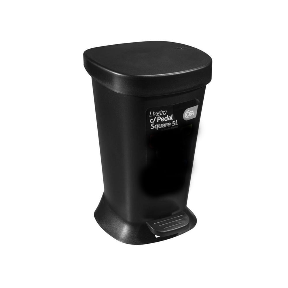 Nivalmix-Lixeira-com-Pedal-Square-5Litros-Preto-10424-0008-Coza-2037860 Nivalmix-Lixeira-com-Pedal-Square-5Litros-Preto-10424-0008-Coza-2037860