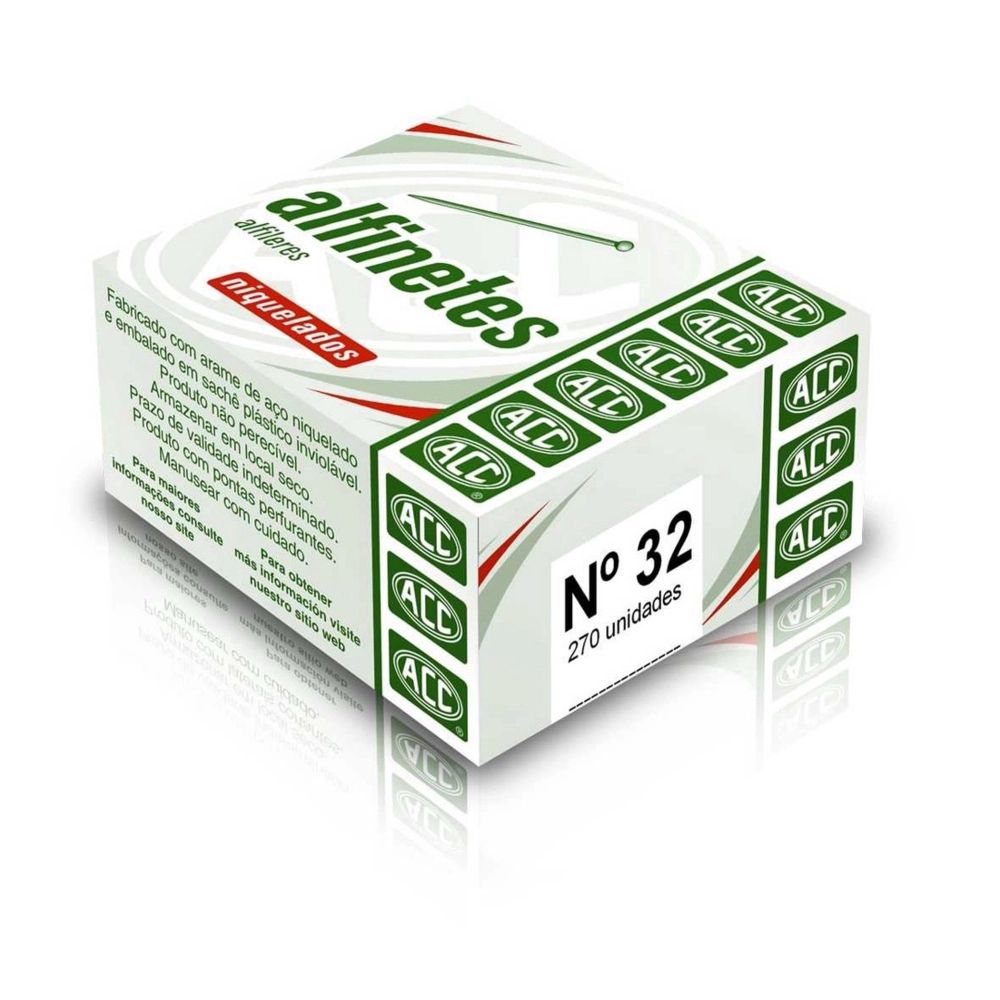 Alfinete-de-Costura-N°-32-Niquelados---ACC Alfinete-de-Costura-N°-32-Niquelados---ACC