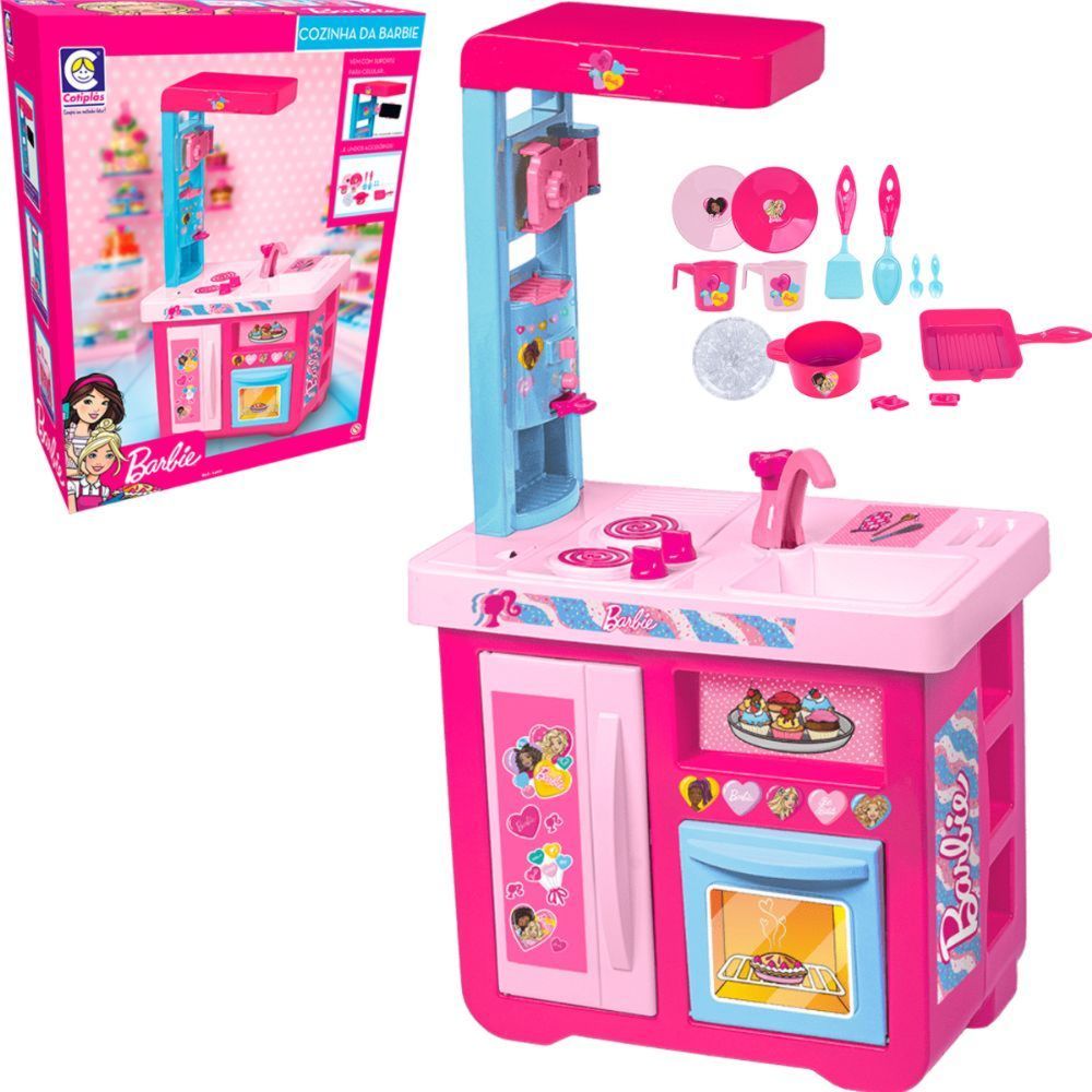 Barbie Chef Cozinha Completa c/ Acessórios - Cotiplás - nivalmix