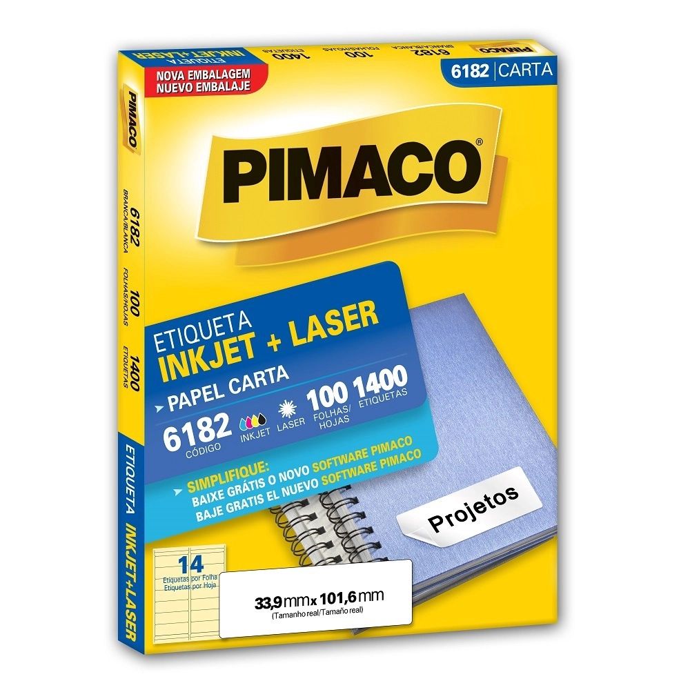 Nivalmix-etiqueta-Ink-Jet-Laser-6182-Pimaco-175197 Nivalmix-etiqueta-Ink-Jet-Laser-6182-Pimaco-175197