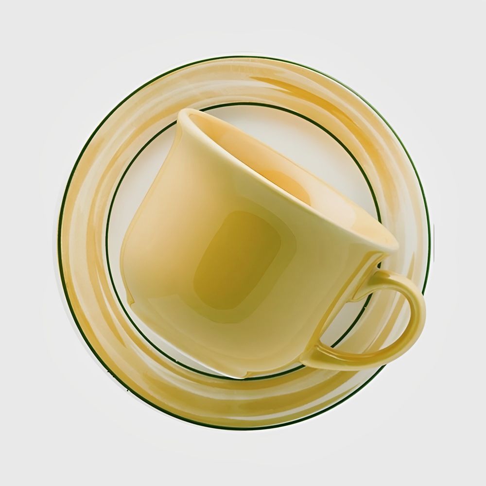 Jogo 6 Xícaras de Chá com Pires Cerâmica 200ml Biona