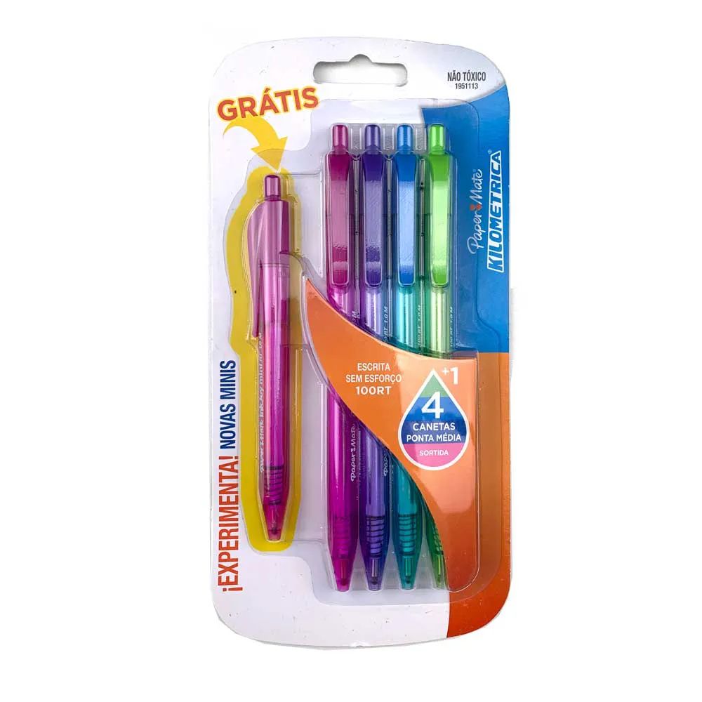 Nivalmix-Canetas-Kilometrica-100RT-4-un-Caneta-Mini-Paper-Mate-1838960 Nivalmix-Canetas-Kilometrica-100RT-4-un-Caneta-Mini-Paper-Mate-1838960