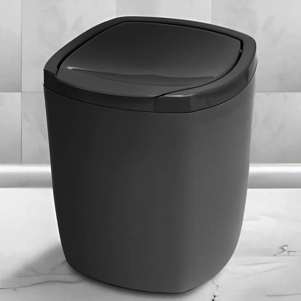 Lixeira-de-Banheiro-7L-Cinza---Top-Line Lixeira-de-Banheiro-7L-Cinza---Top-Line