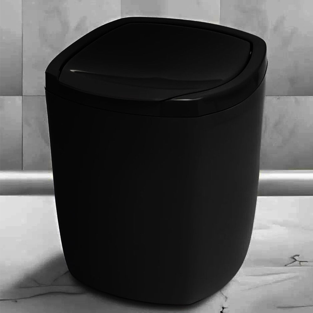 Lixeira-de-Banheiro-7L-Preto---Top-Line Lixeira-de-Banheiro-7L-Preto---Top-Line