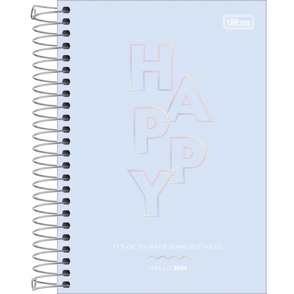 Nivalmix-Agenda-Espiral-Planner-Happy-Azul-80-Folhas---Tilibra Nivalmix-Agenda-Espiral-Planner-Happy-Azul-80-Folhas---Tilibra