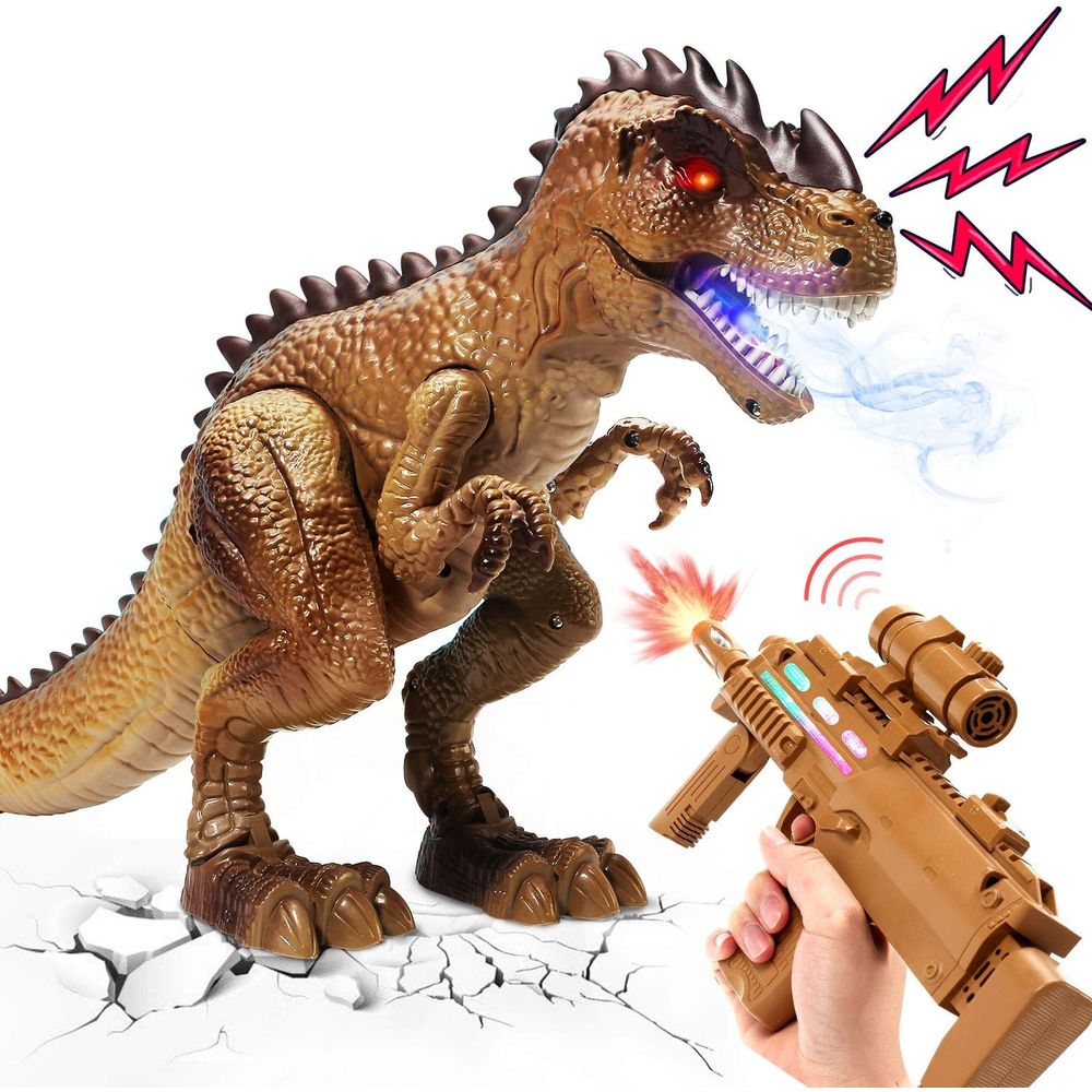 Dinossauro Robô Spray Som Luz Anda Solta Fumaça Zoop Toys - nivalmix