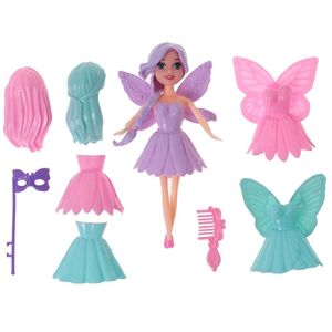 Polly Pocket Boneca Básica Lila Saia Verde - Mattel - nivalmix