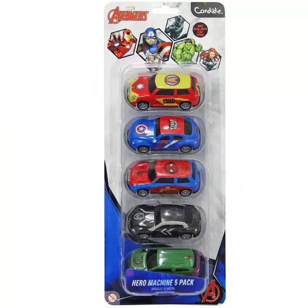 Nivalmix-Kit-Mini-Carrinhos-Avengers-Com-5-Unidades---Candide-2421074 Nivalmix-Kit-Mini-Carrinhos-Avengers-Com-5-Unidades---Candide-2421074