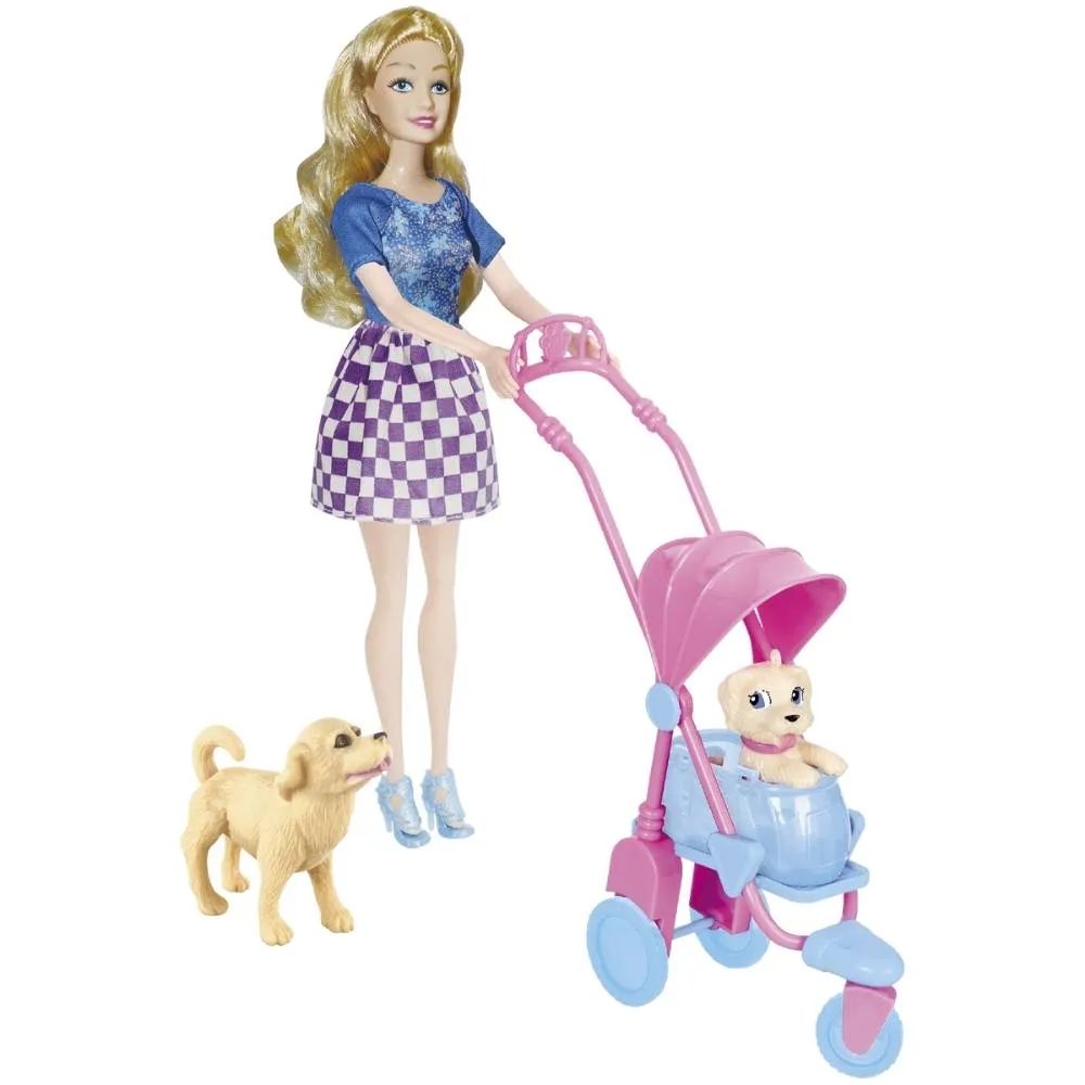 Nivalmix-Boneca-Dream-Doll-Passeando-com-Pets-Candide Nivalmix-Boneca-Dream-Doll-Passeando-com-Pets-Candide