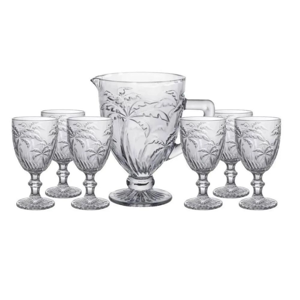 Nivalmix-Conjunto-Jarra-Tacas-Palm-Tree-Class-Home-2352343 Nivalmix-Conjunto-Jarra-Tacas-Palm-Tree-Class-Home-2352343